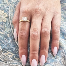 Load image into Gallery viewer, Modern Alternative Moissanite Engagement Ring (18k Gold)