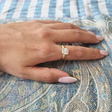 Load image into Gallery viewer, Modern Alternative Moissanite Engagement Ring (18k Gold)