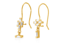 Load image into Gallery viewer, Drop Earrings baguette Diamonds