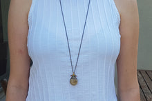 Load image into Gallery viewer, 18k Gold & Oxidized Silver Necklace set with Yellow Sapphire, Ruby, Emerald & Tsavorite