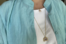 Load image into Gallery viewer, Gold Necklace with purple Sapphire