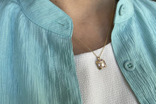 Load image into Gallery viewer, Gold Necklace with purple Sapphire