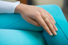 Load image into Gallery viewer, Alternative Style Gold Ring with Ribbed Detail