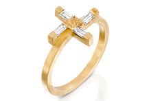 Load image into Gallery viewer, Modern Geometric Diamond Ring in 18k Gold