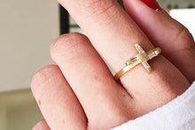 Load image into Gallery viewer, Modern Geometric Diamond Ring in 18k Gold