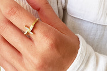 Load image into Gallery viewer, Modern Geometric Diamond Ring in 18k Gold