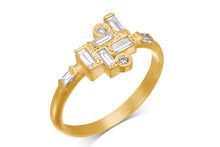 Load image into Gallery viewer, Bold Geometric Baguette Diamond Engagement Ring