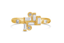 Load image into Gallery viewer, Bold Geometric Baguette Diamond Engagement Ring