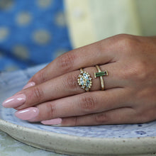 Load image into Gallery viewer, Bi-Color Tourmaline and Diamond Ring in 14K Gold – Modern Fine Jewelry with Watermelon Gemstone