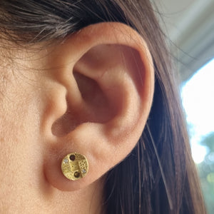 Diamomds Gold Stud Earrings 18k Gold