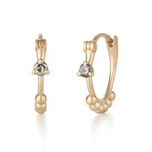 Load image into Gallery viewer, Hoop Earring Gold set with Diamonds