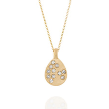 Load image into Gallery viewer, Diamonds Drop Shape Necklace Gold