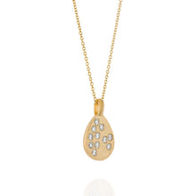 Load image into Gallery viewer, Diamonds Drop Shape Necklace Gold