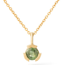 Load image into Gallery viewer, 14K Yellow Gold Necklace with Green Sapphire