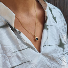 Load image into Gallery viewer, 14K Unique Gold London Blue Topaz Necklace