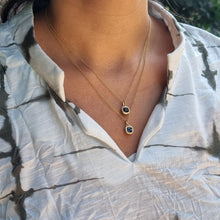 Load image into Gallery viewer, 14K Unique Gold London Blue Topaz Necklace