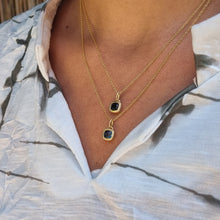 Load image into Gallery viewer, 14K Unique Gold London Blue Topaz Necklace