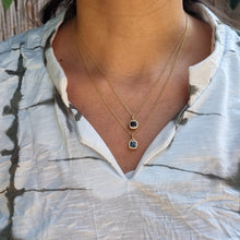 Load image into Gallery viewer, 14K Unique Gold London Blue Topaz Necklace