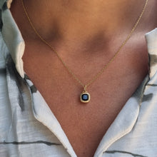 Load image into Gallery viewer, 14K Unique Gold  Black Spinel Necklace