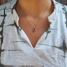 Load image into Gallery viewer, 14K Unique Gold  Black Spinel Necklace