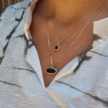 Load image into Gallery viewer, 14K Gold Statement Onyx Pendant Necklace