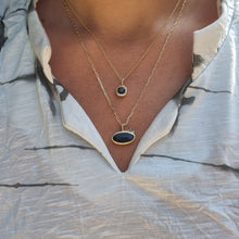 Load image into Gallery viewer, 14K Gold Statement Onyx Pendant Necklace