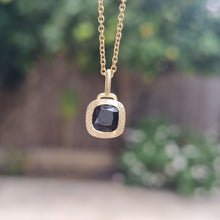 Load image into Gallery viewer, 14K Unique Gold  Black Spinel Necklace