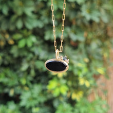 Load image into Gallery viewer, 14K Gold Statement Onyx Pendant Necklace