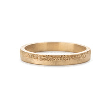 Load image into Gallery viewer, Handcrafted 18k Gold Wedding Band with Textured Finish - Minimalist Style
