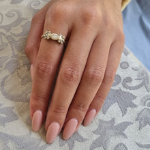 Load image into Gallery viewer, Marquise Diamond and Salt &amp; Pepper Diamond Ring in 14K Gold – Unique Engagement or Fine Jewelry Gift