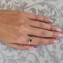 Load image into Gallery viewer, Spinel Solitaire Ring in 14K Gold – Minimalist Fine Jewelry with Textured Claw Setting