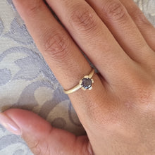 Load image into Gallery viewer, Spinel Solitaire Ring in 14K Gold – Minimalist Fine Jewelry with Textured Claw Setting
