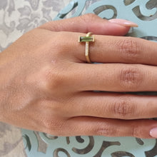 Load image into Gallery viewer, Bi-Color Tourmaline and Diamond Ring in 14K Gold – Modern Fine Jewelry with Watermelon Gemstone