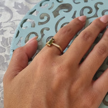 Load image into Gallery viewer, Bi-Color Tourmaline and Diamond Ring in 14K Gold – Modern Fine Jewelry with Watermelon Gemstone