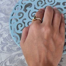 Load image into Gallery viewer, Bi-Color Tourmaline and Diamond Ring in 14K Gold – Modern Fine Jewelry with Watermelon Gemstone