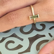 Load image into Gallery viewer, Bi-Color Tourmaline and Diamond Ring in 14K Gold – Modern Fine Jewelry with Watermelon Gemstone