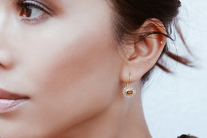 Sapphires Ellipse Earrings