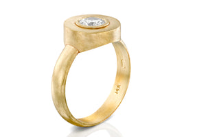 Unique Diamond Solitaire Engagement Ring