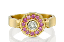 Load image into Gallery viewer, Diamond pink sapphire Engagement Ring