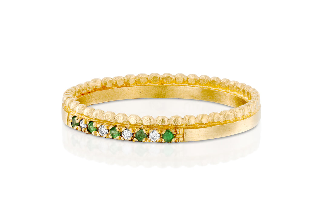 Diamond Tsavorite Engagement Ring for Women