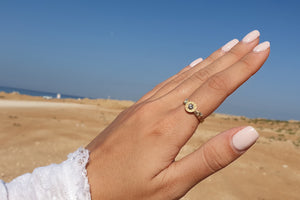 Solitaire Baguette Diamond Gold Engagement Ring