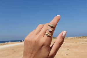 Alternative White  Diamond Baguette Engagement Ring