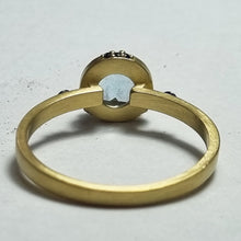 Load image into Gallery viewer, Aquamarine Enagement Ring with Blue Sapphire