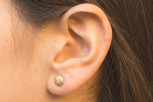 Diamonds Round Stud Earrings