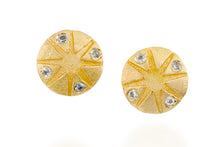 Load image into Gallery viewer, Sapphires Round Stud Earrings