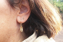 Load image into Gallery viewer, Diamond Ellipse Dangle Earrings 18k Gold