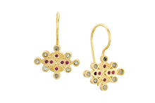 Load image into Gallery viewer, Ruby Sapphires  Dangle Earrings