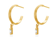Load image into Gallery viewer, Stud Earrings with baguette Diamonds Bridal Earrings
