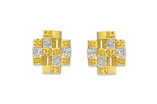 Load image into Gallery viewer, Stud Earrings Diamond, 18k Gold Earrings with Small Diamonds