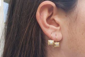 Baguette Diamond Drop Earrings